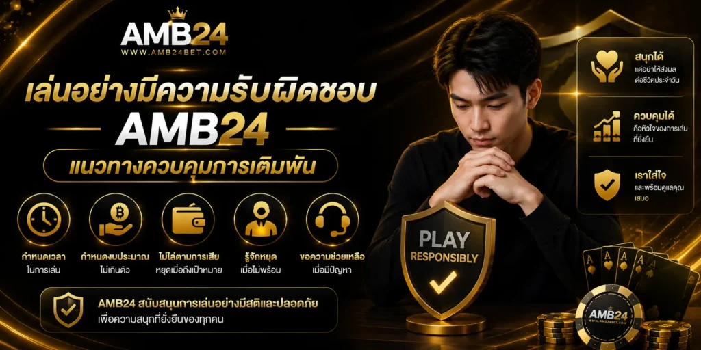 เล่นอย่างมีความรับผิดชอบ AMB24 แนวทางควบคุมการเดิมพัน